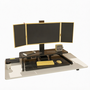 Escritorio de Oficina AOKE de Diseño Moderno, Plegable, con Panel de Madera, Altura Ajustable, Ergonómico, Comercial, de Montaje Rápido - Product Image 1