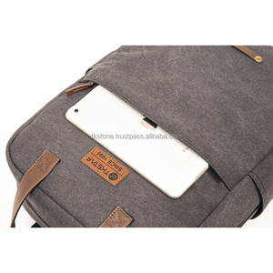 Mochila de cuero impermeable a la moda personalizada TK Vietnam Unisex Casual estilo clásico lona viaje deportes portátil cremallera - Product Image 6