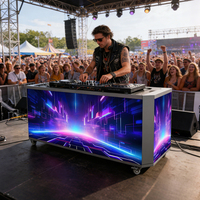 Pantalla LED Personalizada para Cabina de DJ, Panel de Video LED para Eventos, en Oferta, Pantalla LED Flexible para Escenario Musical, Cabina de DJ