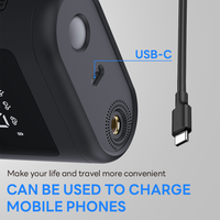 Pompe à air électrique numérique sans fil automatique rechargeable mini portable en plastique pour voiture, gonfleur de pneus d'urgence