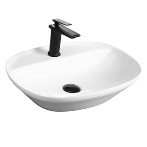 Lavabo moderne de petite taille Lavabos de salle de bains en céramique blanche pour hôtel - Product Image 6