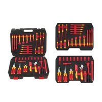 Kit d'outils isolants pour réparation de véhicules électriques certifié VDE, 38 pièces, adapté à la réparation automobile et aux travaux électriques.