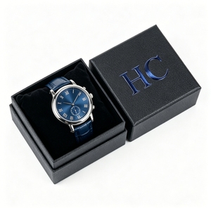 Luxury Custom Logo Watch <b>Box</b> Lid and Base Packaging Rigid Paper Gift <b>Box</b> for Men Women Wristwatch Wholesale Manufacturer - Product Image 1
