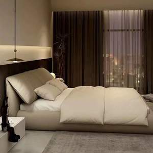 कारखाने सीधे बेच रहा है मास्टर बेडरूम के लिए मास्टर बेडरूम किंग रानी आकार बिस्तर के लिए होटल चमड़े के लिए रानी आकार बिस्तर सेट - Product Image 4