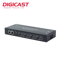Codificador de 4 Canales Compatible con HDCP, 1080P HD a IP SRT HLS HTTP UDP con Video H.264 y Audio AAC/MP3
