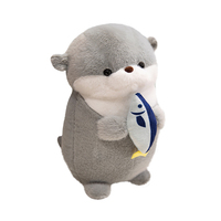 Peluche pour enfants MEIWEN de 30 cm, imitation loutre câline, super douce en coton PP, personnalisable, cadeau pour enfants