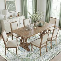 Böhmischer Moderner Teppich Blau Maschinengefertigt Polyester Rutschfest Waschbar Fleckresistent Abstraktes Muster Wohnzimmer-Teppich