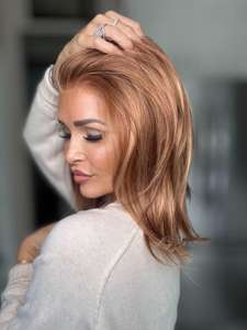 Prix de gros Perruques synthétiques frontales en dentelle suisse 13*6, blond cuivré, courtes, droites et dégradées, originales - Product Image 3