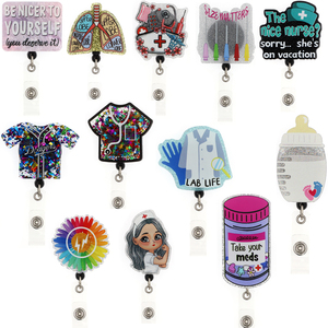 Nuovi stili all'ingrosso distintivo personalizzato bobina serie medica studente infermieristico RN CNA LPN <span class=keywords><strong>porta</strong></span> <span class=keywords><strong>Badge</strong></span> retrattile carta di nome <span class=keywords><strong>con</strong></span> <span class=keywords><strong>Clip</strong></span> - Product Image 2