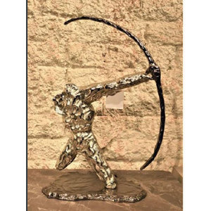 Juego de 2 Jarrones Decorativos de Metal, Forma Irregular, Acabado Dorado y Plateado, Adornos Modernos para el Hogar - Product Image 5