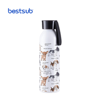 Bouteille d'eau sport portable en aluminium mince de 650 ml (22 oz) pour sublimation personnalisée en gros – Mug de voyage