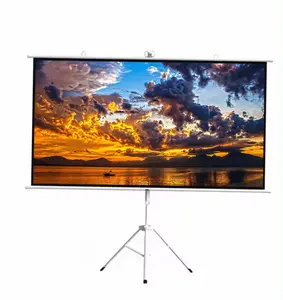 Everycom Best 100" 72" 84" HD Portable Projection Screen with Floor Stand Tripod Projector Screen For Home