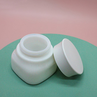 30g 50g Wadah Krim Perawatan Kulit Kecantikan Makeup Kosmetik dari Porselen Kaca Putih Bentuk Bulat
