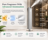 Diffuseur de parfum B2B sur pied en aluminium 500ML, atomiseur d'huiles essentielles sans eau pour usage commercial extérieur