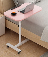 Table de chevet de chambre à coucher nouvellement conçue avec roues et bureau à 360 degrés, bureau d'entraînement, table pliante pour ordinateur portable