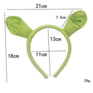 Haar bänder <span class=keywords><strong>Shrek</strong></span> Party liefert Kopf Halloween Kinder Erwachsene Show Haar bügel Haar bänder Grün <span class=keywords><strong>Shrek</strong></span> Haarnadel Ohren Stirnband - Product Image 6