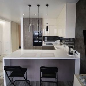 Armario <span class=keywords><strong>de</strong></span> cocina moderno con diseño 3D, muebles <span class=keywords><strong>de</strong></span> cocina laminados <span class=keywords><strong>de</strong></span> estilo europeo, directo <span class=keywords><strong>de</strong></span> fábrica - Product Image 4