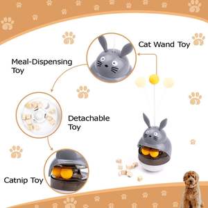 Jouet <span class=keywords><strong>pour</strong></span> <span class=keywords><strong>chat</strong></span> gobelet rotatif automatique avec distributeur de friandises Jouet puzzle populaire stimulant le cerveau en plastique TPR - Product Image 5