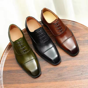 รองเท้าหนังแท้ทรงอ็อกซ์ฟอร์ดสำหรับสุภาพบุรุษ ยี่ห้อ Gentlemen's Choice กันลื่น ระบายอากาศ กันน้ำ น้ำหนักเบา เหมาะสำหรับใส่ทำงาน งานแต่งงาน และโอกาสทางการ - Product Image 4