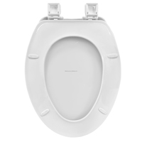 Siège de toilette en PP pur antibactérien 17'' 19'' Standard US Allongé Haute Brillance Anti-Jaunissement Conception Personnalisée Prise en Charge pour Salle de Bain