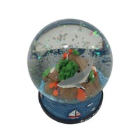 Fabricant de mini-boules à neige personnalisées, boule à neige de requin DIY, statues d'animaux, monde sous-marin intérieur, globe à eau