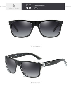 Dubery D182 ngoài trời hình chữ nhật Kính mát clip trên lật lên phân cực TAC Kính thể thao lái xe Màu sắc ống kính kính mát cho nam giới - Product Image 4