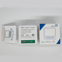 Mini Interruptor Wifi de 16A, Interruptor Inteligente para el Hogar, Control de 2 Vías, Compatible con la Aplicación Smart Life, Control Remoto, Temporizador