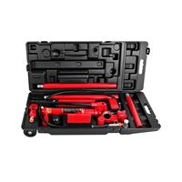 Kit de cric hydraulique portable 10 tonnes pour réparation de carrosserie automobile avec mallette pour réparation de véhicules