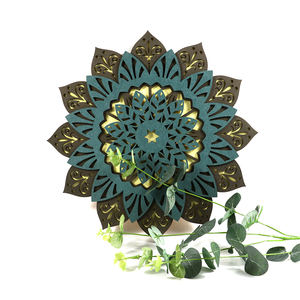 工場カスタム 木製レーザーカットサービス UV印刷付きレーザー彫刻 3D木製工芸品 - Product Image 4