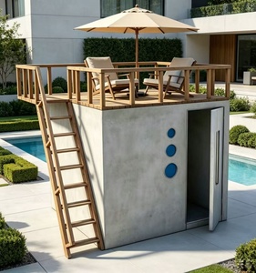 Serre extérieure personnalisable en acier résistant aux chocs, avec escalier en bois et terrasse, résistante au feu - Product Image 4