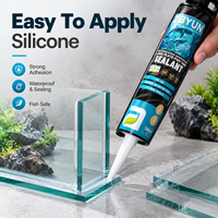 Scellant en silicone imperméable pour la réparation d'aquariums, répare facilement et rapidement les petits fissures et les fuites de joint sur site