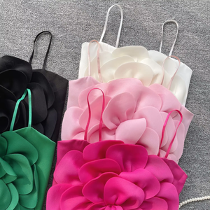 เสื้อกล้ามทรงคอร์เซ็ทลายดอกไม้ 3 มิติ สไตล์ฝรั่งเศส แฟชั่นสำหรับผู้หญิง - Product Image 5