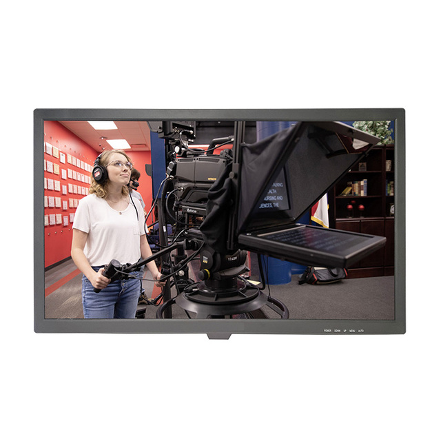 Aviation Power Input Full HD 21.5 Inch Standard Brightness Mirror Teleprompter Monitor with SDI Connection
