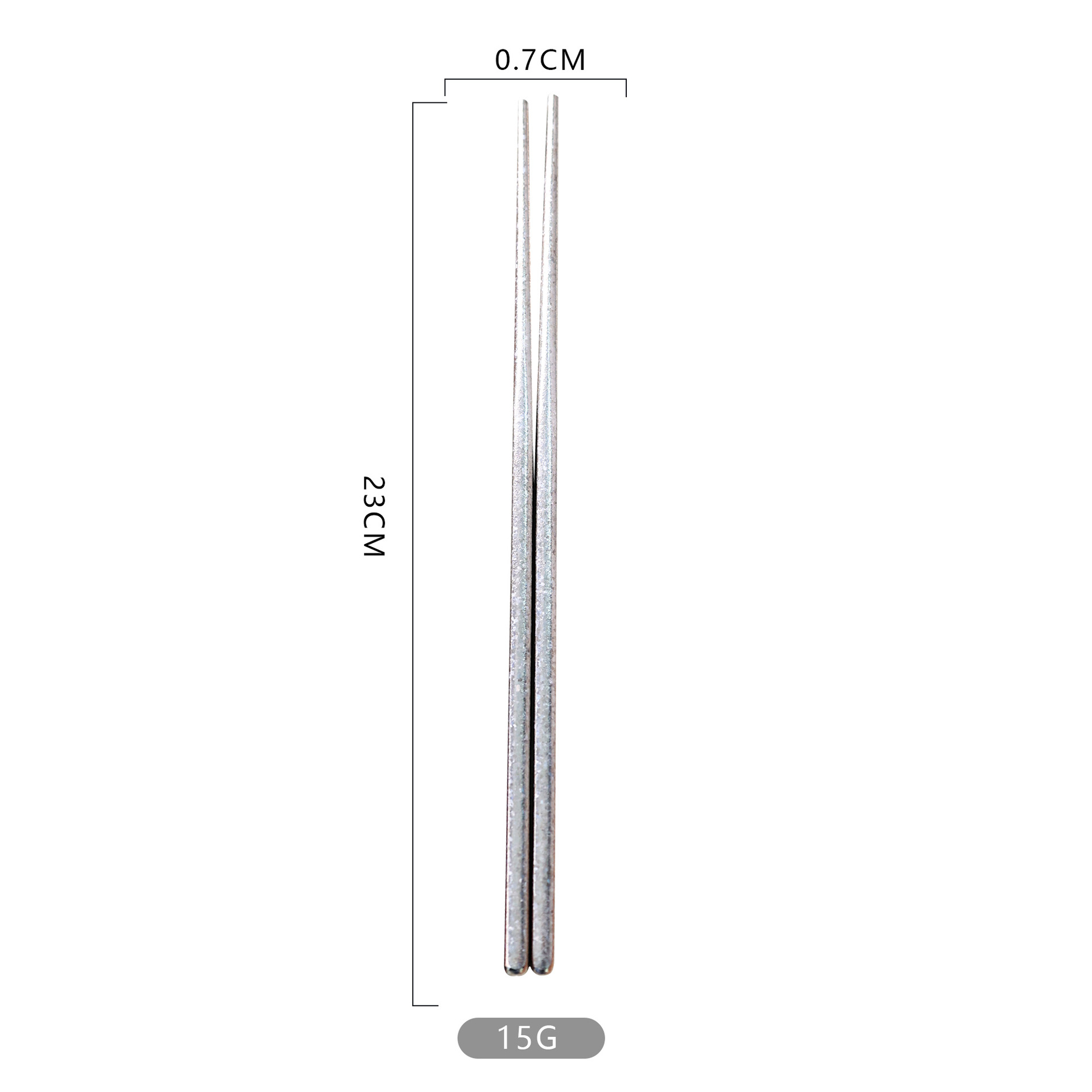Baguettes en titane pur - argent (à l'unité/paire)