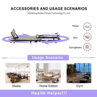 Alat Pilates Reformer Lipat Logam Hemat Ruang untuk Studio, Supplier Alat Pilates Reformer Lipat dari Cina