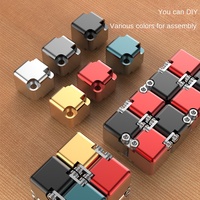 YJ DIY Unlimited Magic Cube en alliage d'aluminium, jouet de décompression, nouveauté transfrontalière très populaire, cadeau anti-stress Tiebro