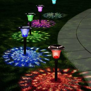 Paquete de 8 Luces Solares para Exteriores, Luces de Jardín que Cambian de Color, Luces Brillantes de Vidrio para Caminos, Césped, Patio, Decorativas - Product Image 1
