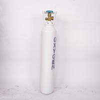 Bouteille de gaz oxygène en acier sans soudure 2L 150 bars avec poignée en plastique