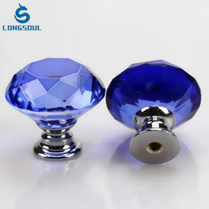 China Made Furniture Hardware Diamond clear Crystal Glass Drawer Modern Kitchen Cabinet Drawer <strong>Knobs</strong> - Product Image 2