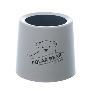 Cubo de basura Tianlong de doble capa, cilíndrico, para uso doméstico en interiores, diseño de oso polar, tamaños pequeño y grande, estilo moderno minimalista - Product Image 2