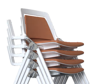 Chaises de réunion de salle de conférence empilables avec accoudoirs réglables en plastique, mobilier de bureau commercial moderne en gros - Product Image 4