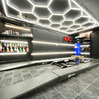 Meilleures ventes Hex Led Lights 2433mm * 4840mm Led Hexagon Lights Hexagon Led Kit Garage Lamp Detailing Light
