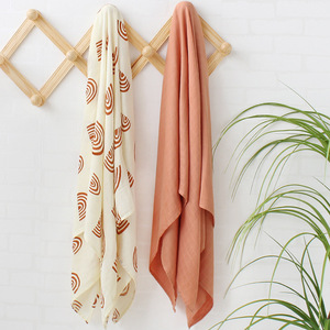 De arco iris de Color sólido suave de 100% algodón orgánico de bambú, <span class=keywords><strong>muselina</strong></span> de tela bebé mantas conjuntos - Product Image 3