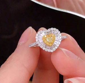 Xinfly Italian 2-in-1 Elegant 18K Gold Natural Yellow Diamond Heart <b>Necklace</b> and Earring Sets - Product Image 3