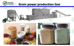 Machine de traitement automatique des céréales nutritives à moteur haute capacité Linyang, état neuf, extrudeuse de poudre de riz enrichie, céréales - Product Image 5