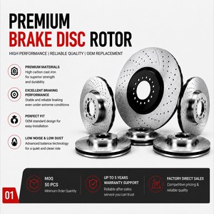 High Performance Drilled Slotted Brake Disc Rotor OEM Replacement <b>Auto</b> Brake Rotors for Passenger Cars SUVs and <b>Light</b> Trucks - Product Image 2