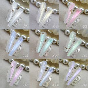 Colección de gel JTING Pearl 9-Grids Mermaid Pat Pat, gel 3 en 1 con esponja para aplicar, gel de textura 3D, sin HEMA/TPO, para decoración de uñas. - Product Image 2