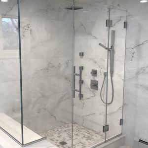 Bisagras de gabinete de cierre suave de 180 grados, herrajes de vidrio, bisagra de vidrio a pared para Baño - Product Image 5