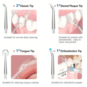 Portable <span class=keywords><strong>Rechargeable</strong></span> eau Pick dents nettoyant 3 Modes dents dentaires irrigateur Oral sans fil dent Usb eau Flosser - Product Image 4