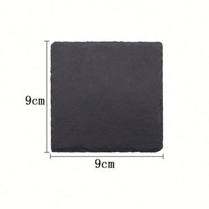 Bán Buôn Thân Thiện Với Môi Đen Non-Slip 4-7Mm Độ Dày <span class=keywords><strong>Slate</strong></span> Đế Lót Ly Số Lượng Lớn Set Chủ Vuông Tùy Chỉnh Đường Kính Khắc Laser - Product Image 5